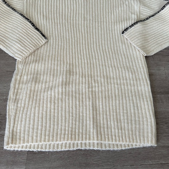 NWT Steve Madden Women’s Mock Neck Rib Dress In White Cap - Picture 5 of 11